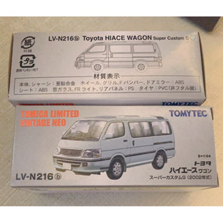 TOMYTEC TOMICA LIMITED VINTAGE NEO LV-N216b 1/64] TOYOTA HIACE WAGON SUPER CUSTOM G 2002 (LightGreen)