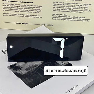 🔥พร้อมส่ง🔥นาฬิกาตั้งโต๊ะ LED มินิมอล สไตล์เกาหลี สามารถแสดงวันที่และอุณหภูมิได้ สามารถใช้กับปลั๊ก USB และใส่แบตเตอรี่ได้