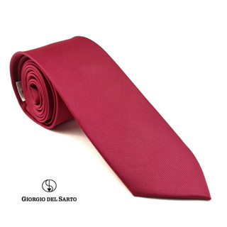 Giorgio Del Sarto Necktie Pink 7.5 cm Fabric Texture เนคไทสีชมพูมีเท็กเจอร์