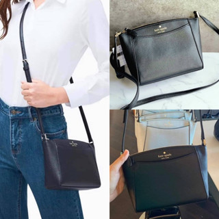 🎀(สด-ผ่อน) กระเป๋าสีดำ 9.5 นิ้ว WKR00258 Kate Spade Monica Crossbody