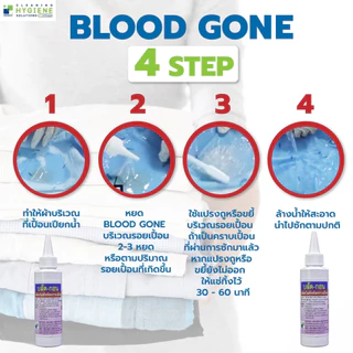 บลัด-กอน / Blood Gone น้ำยาขจัดคราบเลือดบนผ้า ขนาด 120 มล.