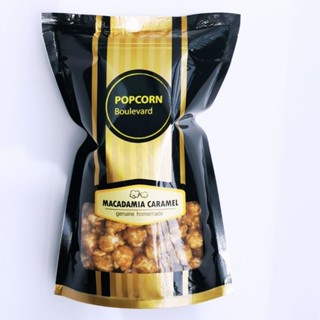 POPCORN​ Boulevard​ -​ Macadamia​ Caramel​ ป๊อปคอร์นคาราเมลใส่ถั่วแมคคาเดเมีย​ ขนาด​ 200​ กรัม