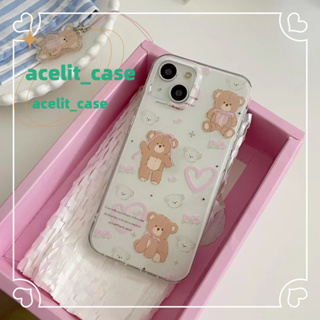 ❤️ส่งของขวัญ❤️ เคสไอโฟน 11 12 13 14 Pro Max หมีน้อย สาวน่ารักหัวใจ ความคิดสร้างสรรค์ Case for iPhone สไตล์วรรณศิลป์