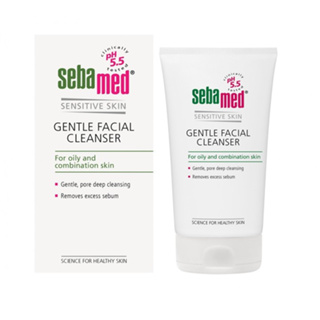 Sebamed GENTLE FACIAL CLEANSER FOR OILY&amp;COMBINATION SKIN ซีบาเมด เจลล้างหน้าสูตรอ่อนโยน สำหรับผิวมัน ผิวผสม 150 ml.