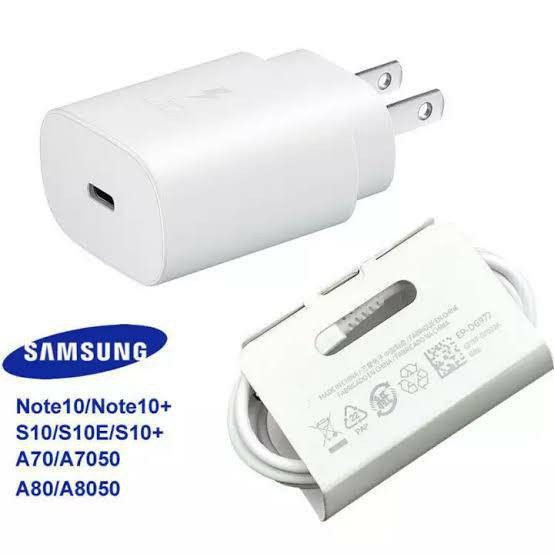 ชาร์จเร็วสุดSamsung Note10 ชุดชาร์จ 25W USB-C สายชาร์จ Type-C cable Wall For S22 S21 S20 A70 A71 A73 A80#9