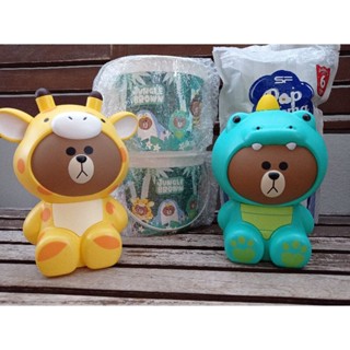 LINE FRIENDS JUNGLE BROWN COMBO 2 SET แก้ว+ ถังป๊อปคอร์น