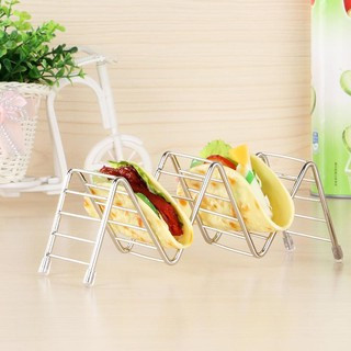 ที่วางทาโก้ ที่วางขนมปัง สแตนเลส 3 ช่อง Taco Rack Wire S/S 24x6x5cm - HK58