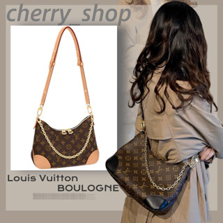 🍒Louis Vuitton BOULOGNE Bag/กระเป๋าสะพาย/ผู้หญิง LV ladies messenger bag M45831