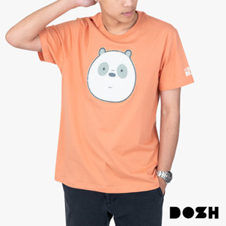 DOSH UNISEX T-SHIRTS WE BARE BEARS เสื้อยืดคอกลม แขนสั้น สีดำ ผู้ชาย-ผู้หญิง DBBMT5038-OR