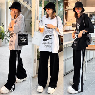 New Arrival !!!! Oversize Set  เซทเสื้อยืดคอกลมแขนสั้นทรง oversize แบบสุดๆ มาพร้อมกับกางเกงขายาวทรงกระบอกใหญ่