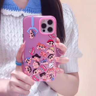 🎁ส่งของขวัญ🎁เคสไอโฟน 11 13 12 Pro Max การ์ตูน น่ารัก เครยอนชินจัง เคส for ไอโฟน14 pro max soft case Iphone