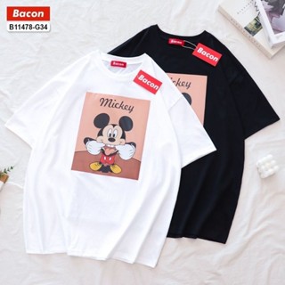 B11478-G34🤔 เสื้อยืด Mickey funny day #เสื้อยืด