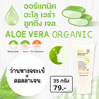 Organic Aloe Vera Sooting Gel ออร์แกนิค อะโล เวร่า ซูทติ้ง เจล เจลว่านหางจระเข้ออร์แกนิค ปลอบประโลมผิว ผิวชุ่มชื้น AL3