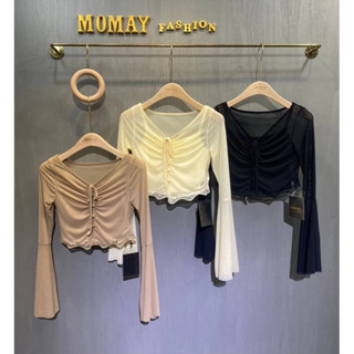 เซตเสื้อ2ชิ้น แขนยาวซีทรู ป้าย MOMAY(โมเม)