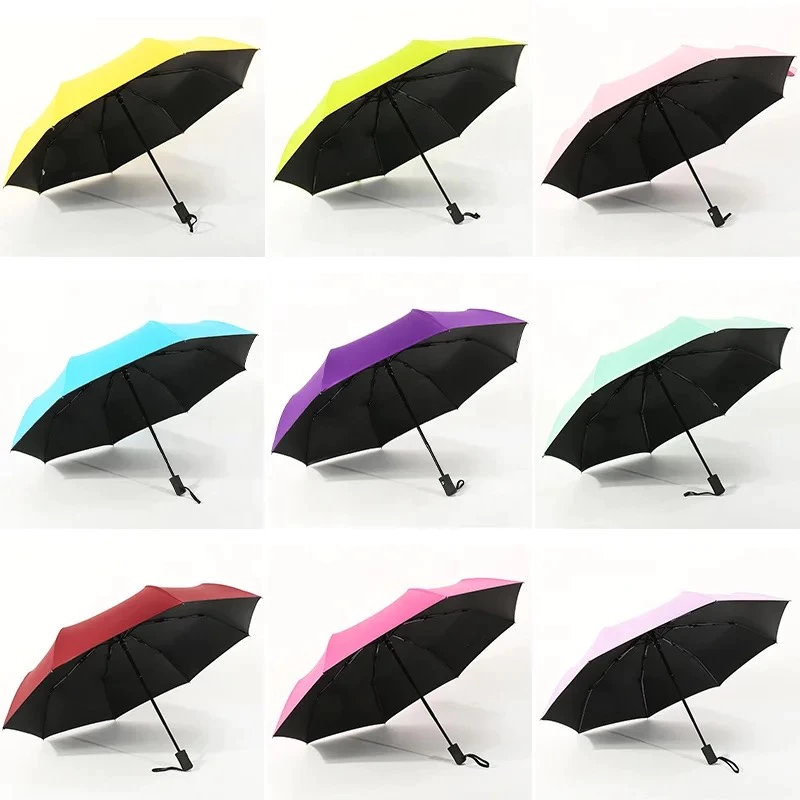 ร่มสีพื้นออโต้อัตโนมัติ และ ร่มธรรมดา กันฝนกันแดดกัน UV สีพื้น ทันสมัย พกพาสะดวก น้ำหนักเบา Umbrella ระบบเปิด-ปิดออโต้ thumbnail 10