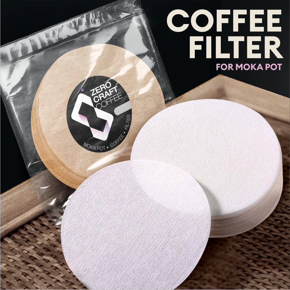 แผ่นกรองกาแฟวงกลมสำหรับ Moka Pot Paper Filter ( 3 cup 56mm / 6 cup 60mm )