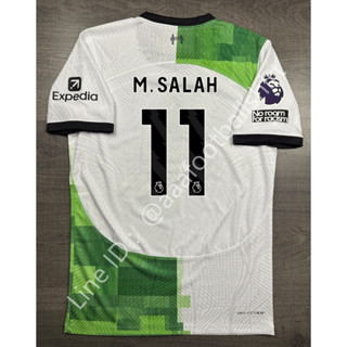 เสื้อฟุตบอล เกรด player ลิเวอร์พูล Away เยือน 2023/24 อาร์ม EPL 11 M.SALAH