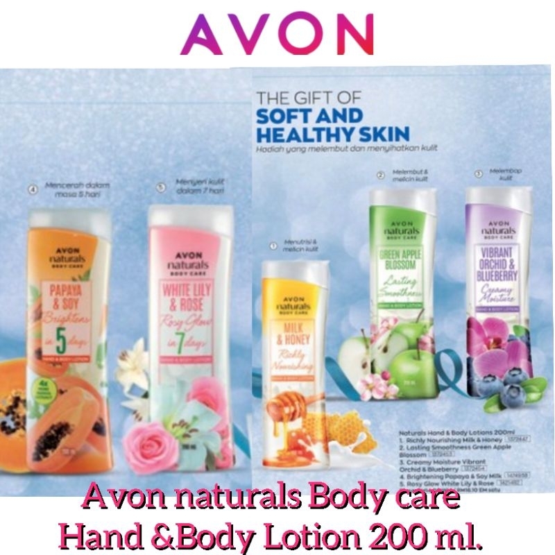 Avon naturals Body care Series Hand & body Lotion 200 ml.