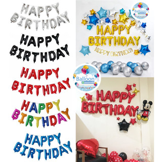 HAPPY BIRTHDAY ตัวอักษรฟอยล์แบบอเมริกา