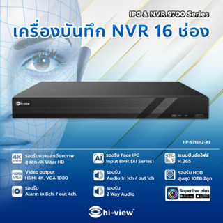 เครื่องบันทึกกล้องวงจรปิด NVR 16 CH รุ่น HP-9716H2