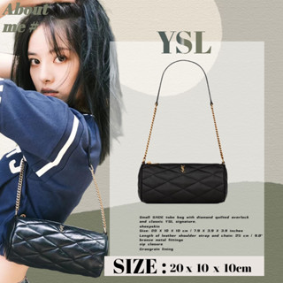 แซงต์โลรองต์ YSL SADE Mini Quilted Sheepskin Tube Bag/กระเป๋าสะพายโซ่