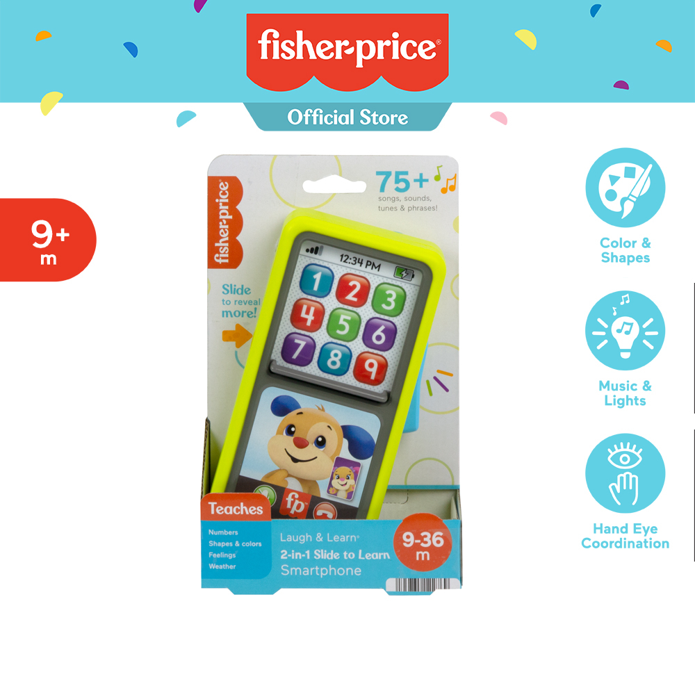 Fisher-Price Laugh & Learn 2-in-1 Slide to Learn Smartphone ฟิชเชอร์ ไพรซ์ มือถือสไลด์สอนภาษา HLY61 CH