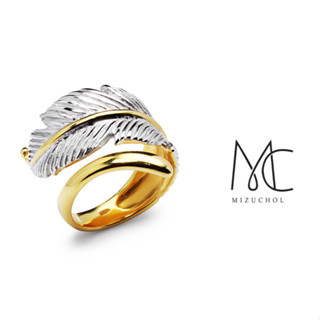 Mizuchol แหวนเงินแท้ Angel Trace Ring (2 Tones)(SALE)