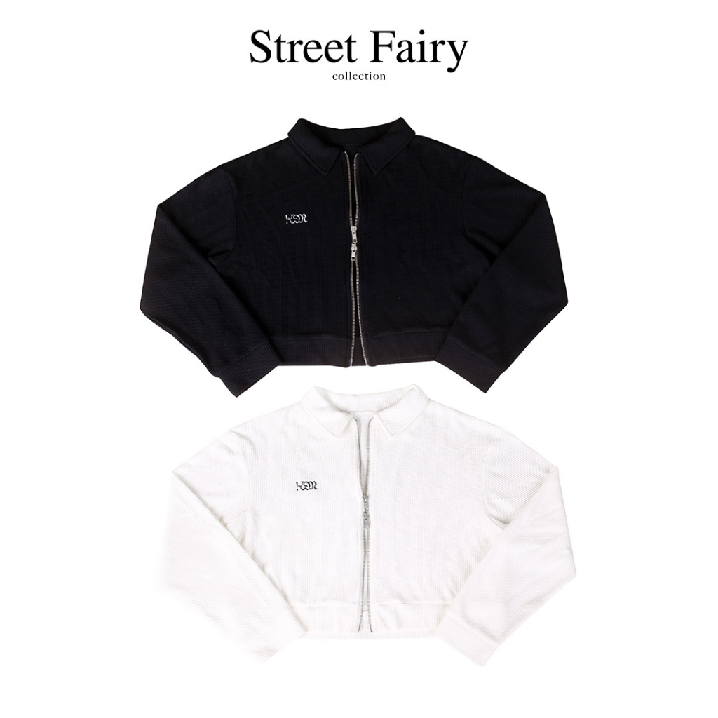 kome.girls กรอกโค้ดลด 75.- ꒰MARKOME꒱ เสื้อแจ็คเก็ตซิปทูเวย์ รุ่น 2 way zip jacket