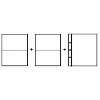 AAP - ( แบบใส ) แผ่นเก็บแสตมป์ - ขนาด A4 คุณภาพดี มีให้เลือก 1 - 7 ช่อง - แผ่นใส่แสตมป์ แผ่นสะสมแสตมป์ แผ่นเติม ไส้เติม