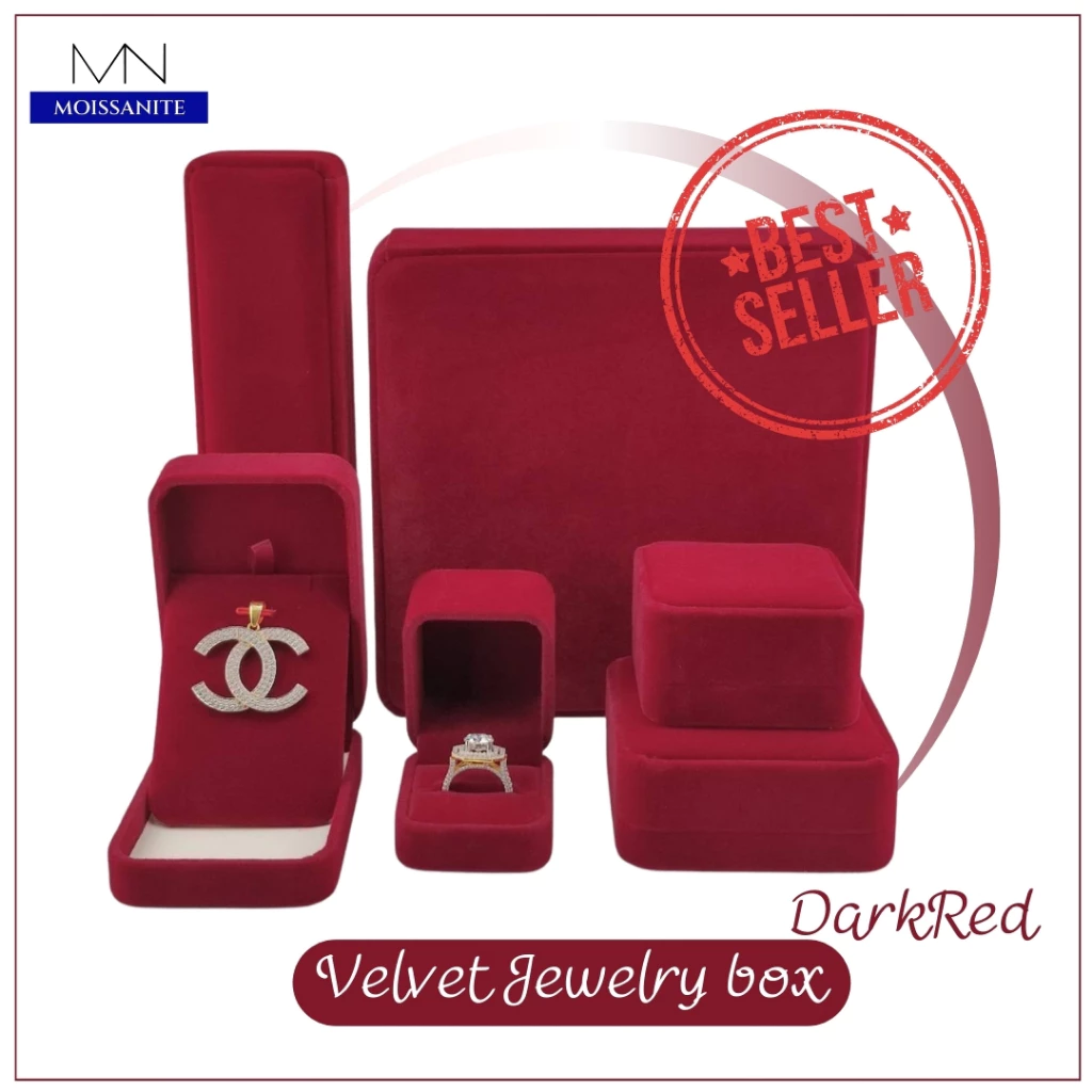 กล่องกำมะหยี่ Premium Jewelry Box สีแดง