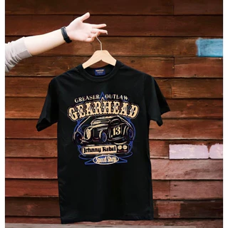 Vintage Factory (พร้อมส่ง) เสื้อยืด GEARHEAD FRONT - ผ้า Cotton100% ซิลค์สกรีนติดแน่นทนนาน