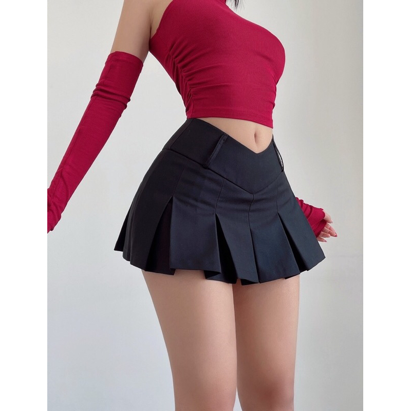 กระโปรงเทนนิส BunnyJ. พรีสสั้น ผ้าดีงานCustomสไตล์เกาหลี  มีซับในตัว เหมือนในMV Super shy Newjeans พร้อมส่งจากไทย ราคา ถูกที่สุด ดีลบีเคเค แกลเลอรีภาพที่ 3