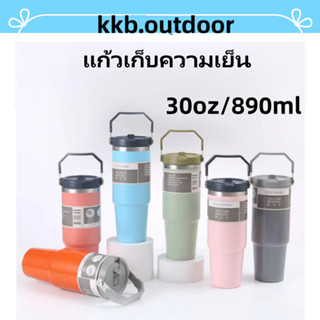 แก้วเก็บความเย็น 30oz 890ml กระติกน้ําร้อน และเย็น สเตนเลส แก้วกาแฟ แก้วสแตนเลส Vacuum Insulated Coffee Mug