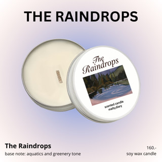 Melty.diary - The Raindrops Soy Wax Candle เทียนหอมไขถั่วเหลืองแบบตลับ 80g