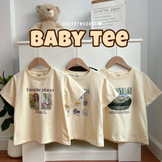 Sistertwo | “ Baby Tee “ (D,Lab) เสื้อครอปทรงพอดีตัว รวมลายสกรีน เนื้อผ้าคอตตอน100%