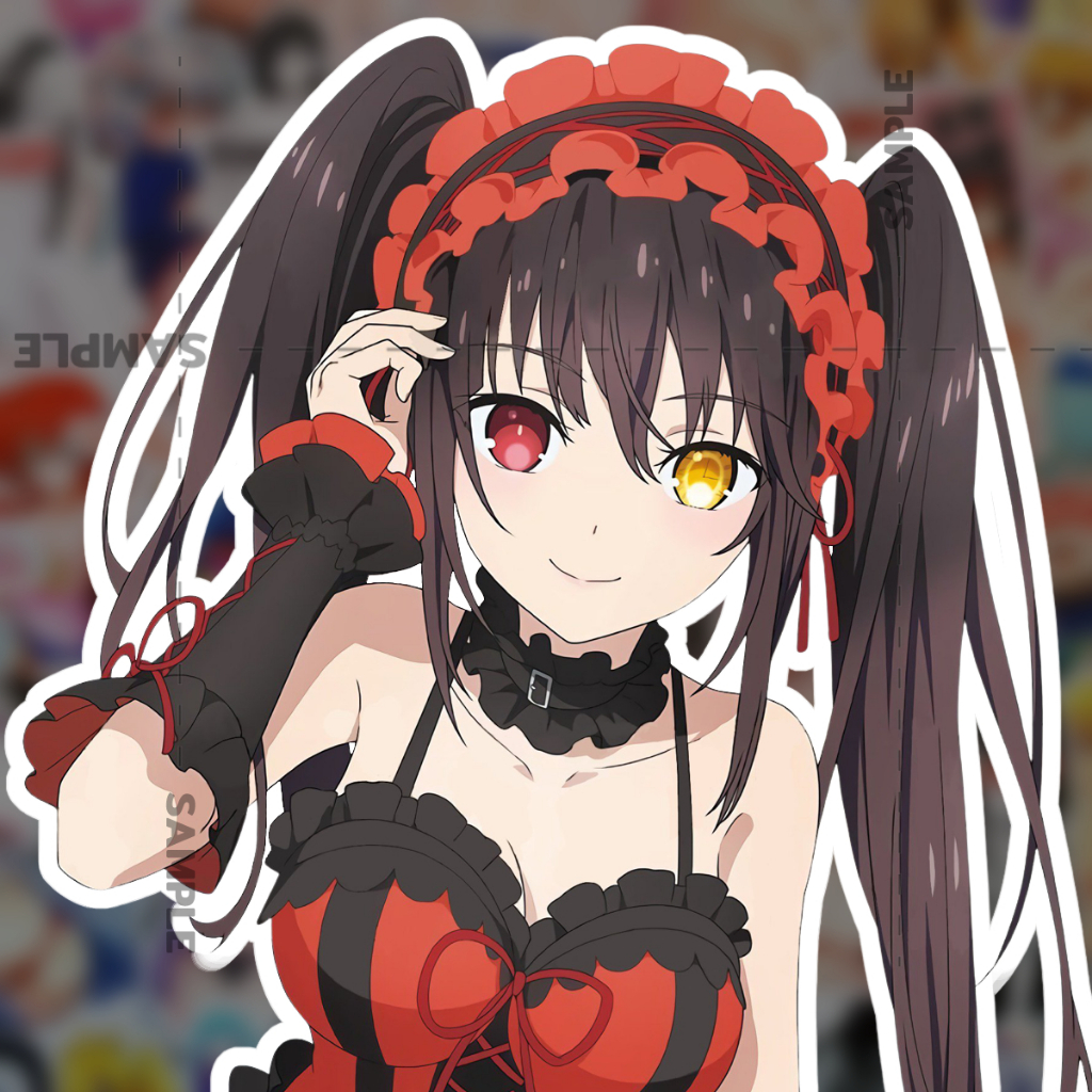 คุรุมิ Kurumi Anime Stickers 2 PCS Fan อนิเมะสติ๊กเกอร์ 2 แผ่น Date a live Anime พิชิตรัก พิทักษ์โลก