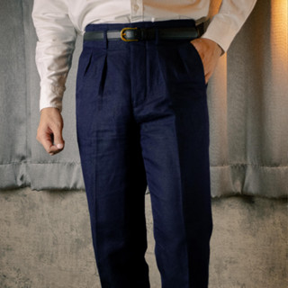 กางเกงขายาวทรงฮอลลี่วู๊ด Classic Hollywood Trousers "Navy"