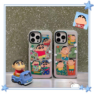 🚚จัดส่ง24ชม🚚เคสไอโฟน12 13 14 Pro For 11 น่ารัก การ์ตูน เครยอนชินจัง  พาสะดวก ขอบเต็ม ป้องกันการตก Case for iPhone