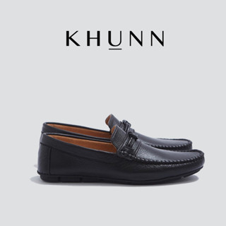 KHUNN  (คุณณ์) รองเท้า รุ่น 🖤 STARK 🖤 รองเท้าหนังทำงานสุดเท่ห์ สีดำ