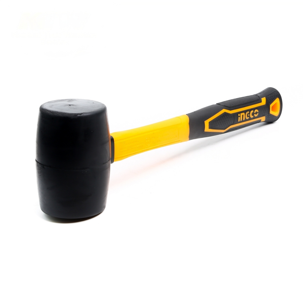 ค้อนยาง (Rubber Hammer) ด้ามไฟเบอร์ รุ่น HRUH8208, HRUH8216 ยี่ห้อ INGCO (อิงโก้) ขนาด 8 OZ. และ 16 