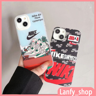 💖New💖iPhone 14 13 12 11 Pro Max เคส for เคสไอโฟน11 แฟชั่น บางเบาพกพาง่าย เรียบง่าย เนื้อฝ้า Nike แบรนด์ไทด์ Case