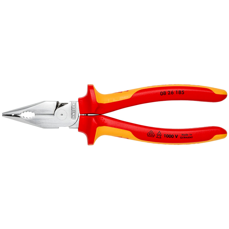 Knipex คีมปากจิ้งจกปากบาง 7 นิ้ว กันไฟ1000V 0826185