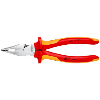 Knipex คีมปากจิ้งจกปากบาง 7 นิ้ว กันไฟ1000V 0826185