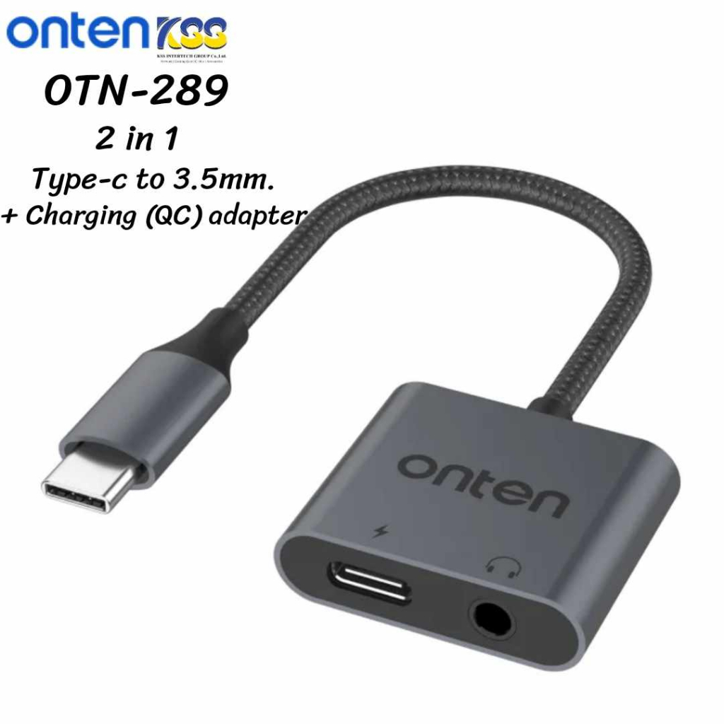 ONTEN OTN-289 2in1 type c to 3.5mm and charging adapter