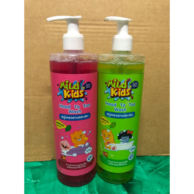 มายด์คิดส์อาบสระ และ อาบสระนวด ขนาด 480ml(ขวดมีรอยถลอก)*วันหมดอายุดูที่รายละเอียดสินค้า*