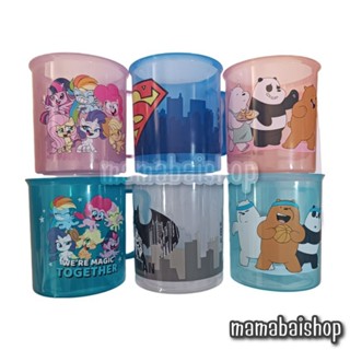 แก้วน้ำ มีหู ขนาดกลาง ลายการ์ตูนลิขสิทธ์แท้ @mamabaishop