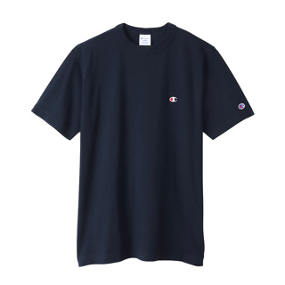 CHAMPION MEN - JP เสื้อยืดแขนสั้นผู้ชาย-ไซส์เอเชีย SHORT SLEEVE T-SHIRT  C3-X352-370 สีกรมท่า