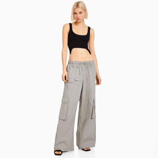 BERSHKA Parachute pants กางเกงผ้าร่ม