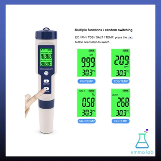 เครื่องวัดคุณภาพน้ำ 5in1 EC / TDS / PH / SALT / TEMP