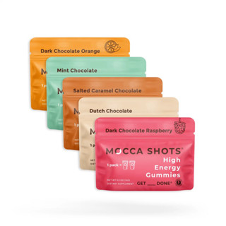 Seattle Gummy - Mocca Shots High Energy gummies เยลลี่ชนิดเคี้ยว ให้พลังงาน มีคาเฟอีนธรรมชาติ